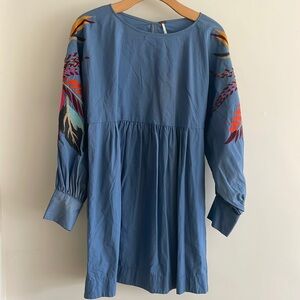 Free People embroidered mini dress